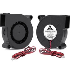 GDSTIME 2Pcs 50mm 5015 Blower Fan 24V Brushless Dual Ball Bearing x 15mm