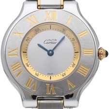 CARTIER Mast21 Watch LM W10072R6 K18YG/Stainless Steel WomenWatch Silver USED