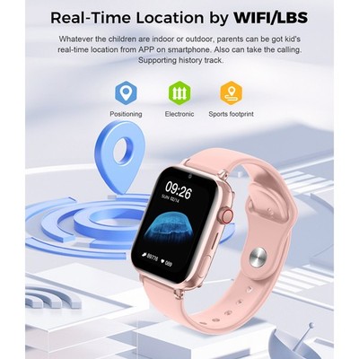 Smartwatch Mit 4G-Funktion WLAN LBS-Ortung Kinderortung SOS-Notruf Weiß