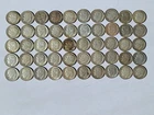 1946-1964 90% SILVER ROOSEVELT DIMES ROLL 50 COIN LOT- MIXED DATES