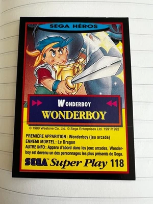 PANINI SUPER CARD / SEGA HEROS / WONDERBOY " SUPER PLAY # 118 " - Photo 1/4