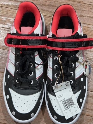 Hello Kitty x adidas Forum Low 'Polka Dot' Core Black Sneakers w/Charm ( Size 8)