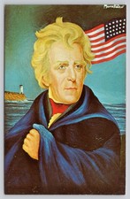 Vintage 1967 Andrew Jackson US President Morris Katz Art Postcard