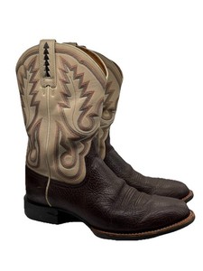 ARIAT COBALT XR BROWN & IVORY LEATHER ROUND TOE COWBOY BOOTS us 9.5D uk 8.5M n ariat cobalt products for sale | eBay main image 3