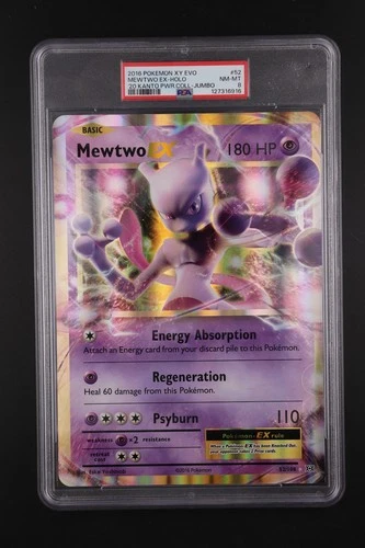 MewTwo EX Holo 52 Pokemon PSA 8 Jumbo 2016 Kanto Power Collection