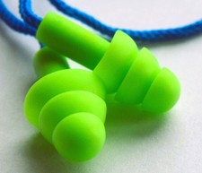 10  Pack Corded Silicone Ear Plugs Triple  Flange NRR 32 dB Shop  Shooting Use