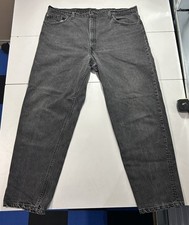 VINTAGE 90s Levi s 550 Relaxed Fit Red Tab Made In USA Black Denim Jeans