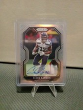 2020 Panini Prizm - Chris Carson #295 Silver Prizm Autographs (AU) Seahawks 