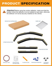 In-Channel Window Rain Guards Fit for Truck Chevy Silverado/Gmc Sierra 2500HD...