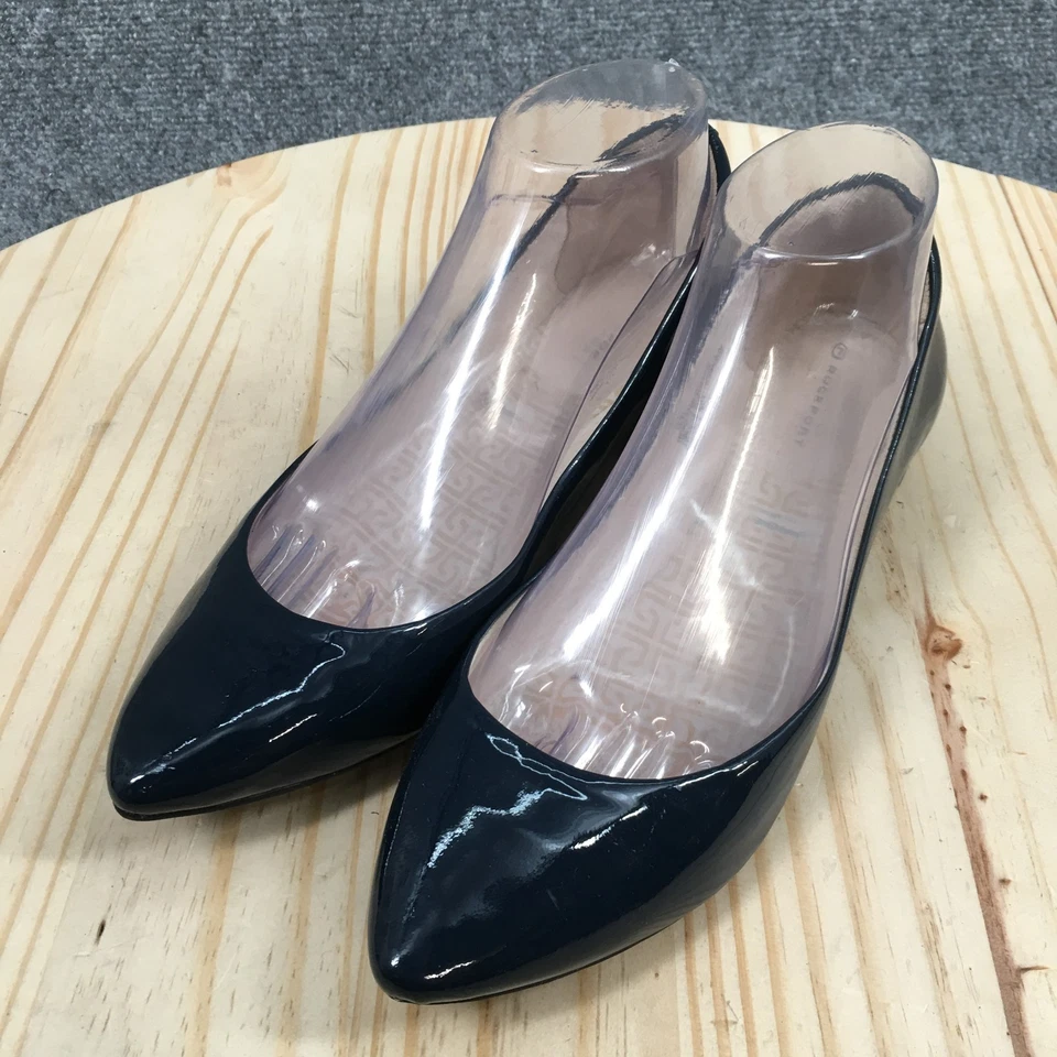 Zapatos Rockport para mujer 7 M sin cordones de ballet planos de cuero azul informales punta puntiaguda Foto 3 de 4