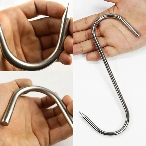 10/20PCS Stainless Steel Meat Hook Heavy Duty Butcher BBQ Smoker Hanging Kitchen - Picture 5 of 12