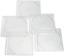 CD DVD Blu-Ray Clear Slim Jewel Cases 5.2 mm   25 Pack