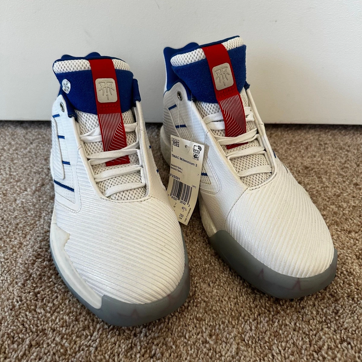 NEW Adidas T-Mac Millennium 2 Single Game 62 Points Basketball Shoe White 7.5 Buy adidas T-Mac Millennium 2  main image 3