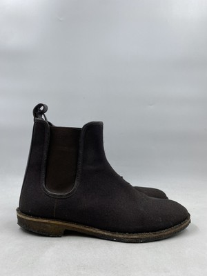 Bottega Veneta Brown Canvas Chelsea Boots M 9.5