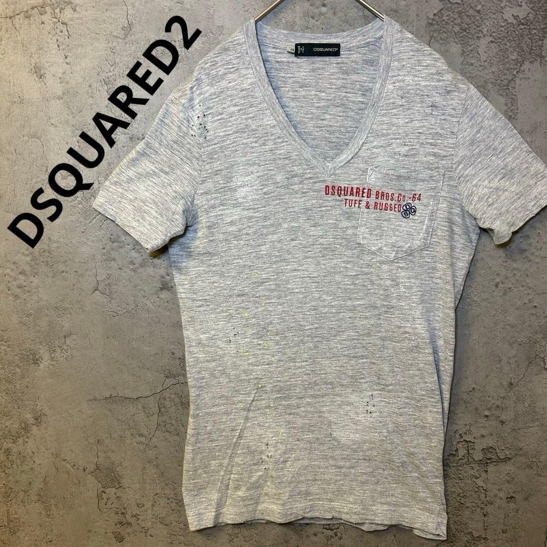 Dsquared２ Men'S Short Sleeve T-Shirt V-Neck Xs Limited Edition Rare DSQ2 Fashion
