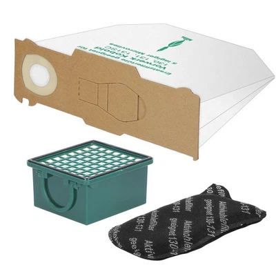 MCFILTER 12 Vlies Filtertüten, 2 Filter passend für Vorwerk Kobold VK 130 131 Staubsauger