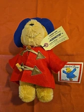Vintage Paddington Bear Kids Gifts Sears With Tags Red Blue Plush Stuffed Toy 