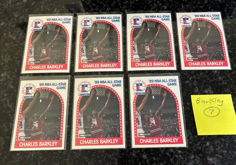 CHARLES BARKLEY CARD LOT (1989 NBA HOOPS)...........7 TOTAL