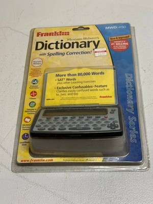 Franklin MWD-450 Merriam-Web Dictionary w/Calculator Spelling Correction NEW
