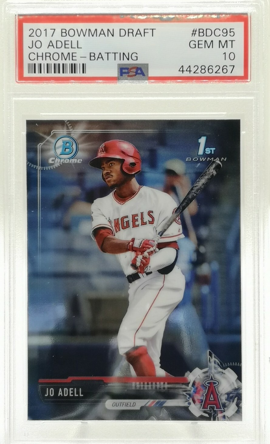 2017 Bowman Chrome Jo Adell Batting Angels RC Rookie PSA 10 GEM MINT