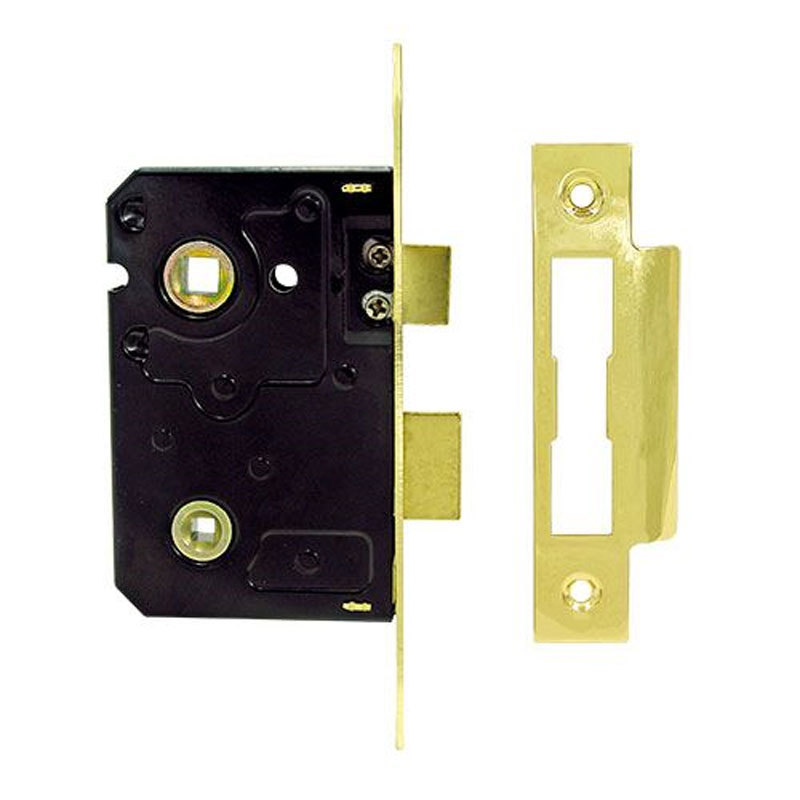 TSS Bathroom Mortice Sashlock 67mm PB (TSSBATH25B)
