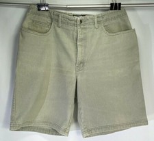 Vintage Guess USA Mens 40 Denim Shorts Made In USA Green Logo