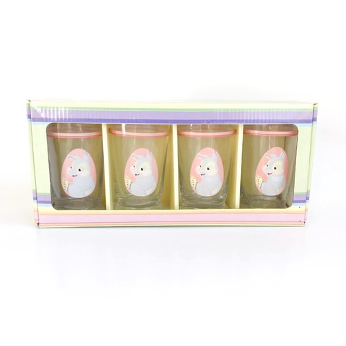Thumper Rabbit DISNEY Set of 4 Juice Glasses *New in Box* Pooh Easter