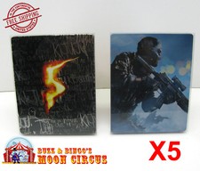 5x XBOX 360 CIB GAME BLU-RAY STEELBOOK G2 - CLEAR PROTECTIVE BOX PROTECTOR CASE