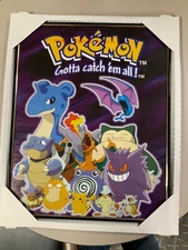 Vintage 1999 Pokemon Gotta Catch 'Em All! Nintendo Scorpio Poster Framed 16x20