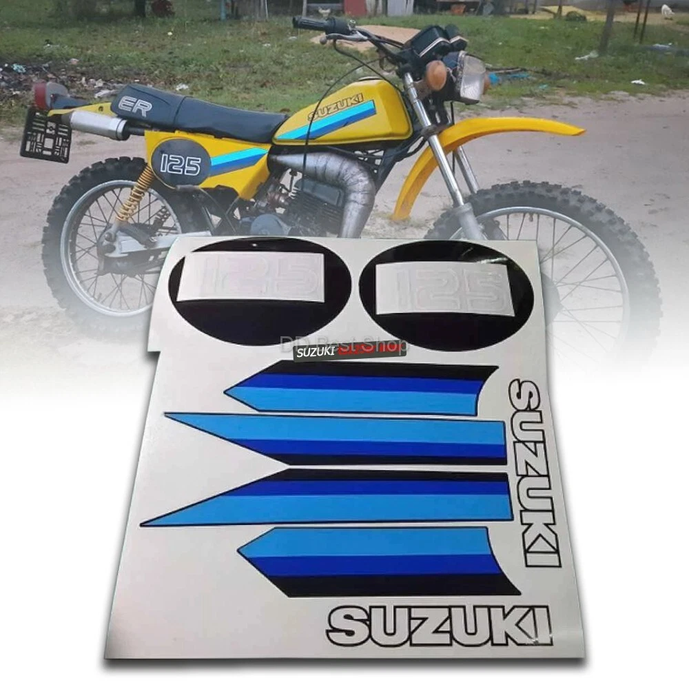 Sticker Fuel Tank Gas TS125ER Emblem Logo For SUZUKI TS 125 ER