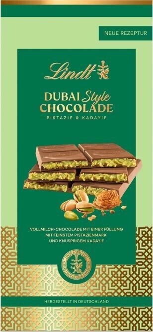 Dubai Style Chocolate Lindt 145 g Aachen Germany MHD 08/2025 Dubai Style Chocolate Lindt 145 g Aachen Germany MHD 08/2025
