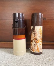 Lot with Vintage Thermos Bar Tender Airpot and 70's Aladdin Pump A Drink
