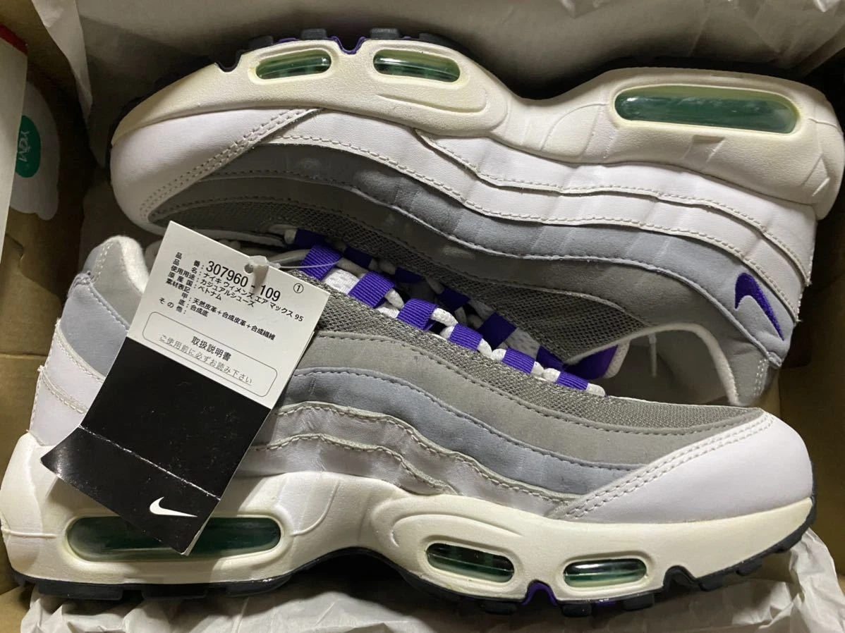 2018 NIKE WMNS AIR MAX 95 GRAPE OG 27cm BRAND NEW 307960 109