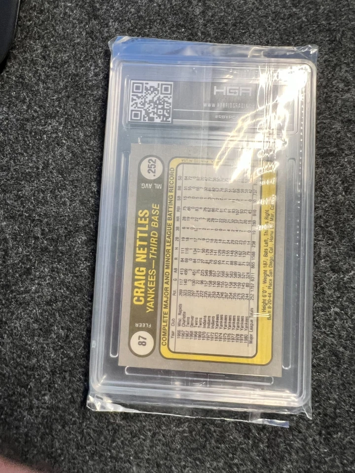 Fleer #87 Graig Nettles 1981 HG 9 como nuevo - centrado - Craig error NY YANKEES P$A Foto 3 de 4