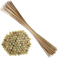 100 Blumenstäbe aus Bambus Splittstäbe Ø6mm Pflanzenstütze Rankstäbe 90cm