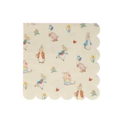 32 PETER RABBIT Meri Meri deluxe 3-ply paper luncheon napkins NEW