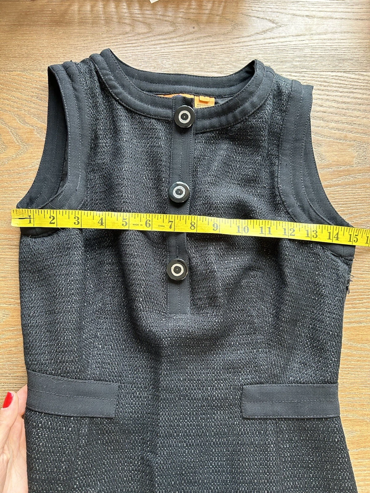 Abito tubino senza maniche Tory Burch donna 2 nero in tweed