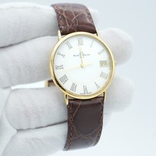 Orologio al quarzo Baume & Mercier Classima in oro giallo 18 kt con cinturino in pelle 15205