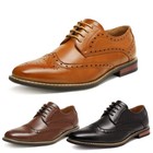 Men's Dress Shoes Classic Business Formal Oxford Wingtip Lace Up Shoes Size US