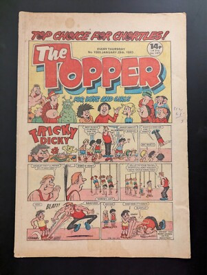 Topper Comic No 1565, January 29th 1983, Tricky Dicky, Birthday Issue