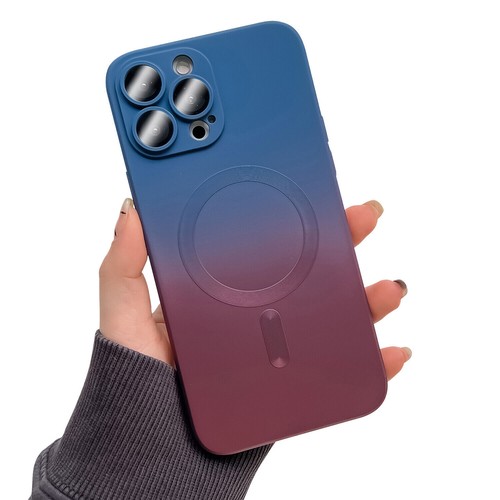 Hülle für iPhone 16 15 14 Pro Max 13 12 Magsafe Gradient Magnet Silikon Cover - Bild 18 von 19