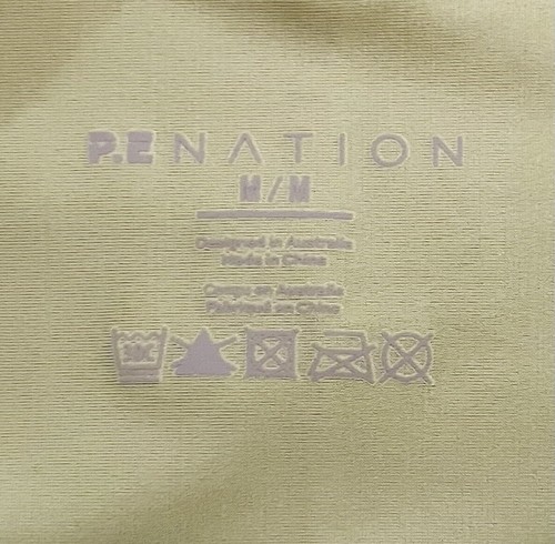 P.E NATION Long Range Leggings Womens M Sage Green Sheen 7/8 Length High Rise - Picture 3 of 4