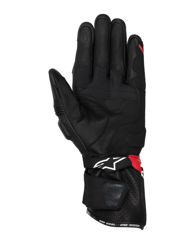 Guanti Moto Pelle Alpinestars SP-3 Black Bright Red White Tg L Uomo Sport Racing - Immagine 3 di 4
