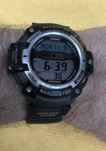 Casio Twin Sensor Watch Altimeter Barometer Thermometer 5 Alarms SGW300H 08wei for sale online