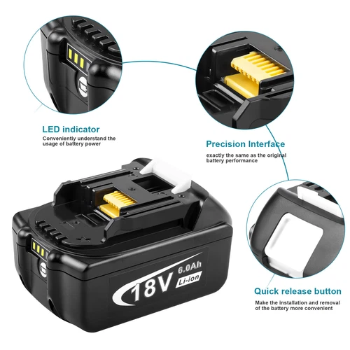 For Makita 18v Battery 6.0Ah Li-Ion Cordless Multi Tool BL1860 LED BL1850 BL1830 - Picture 4 of 14