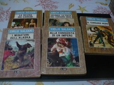 COLLEZIONE EMILIO SALGARI_ 5 VOLUMI ED. DEL GABBIANO 1966. TITOLI IN FOTO