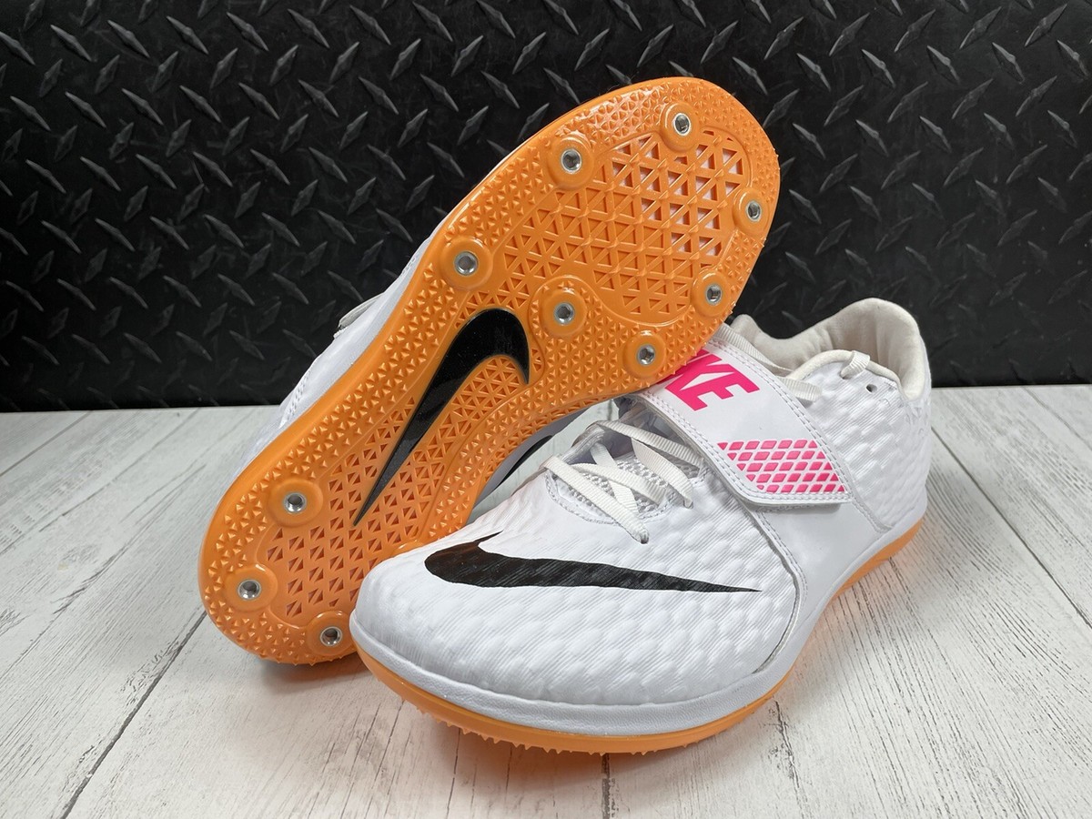 Size 9.5-New Nike Zoom HJ Elite High Jump Men's Track Spikes White