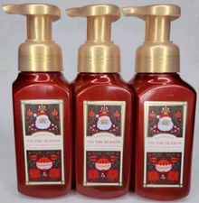 3 BATH & BODY WORKS 'TIS THE SEASON GENTLE & CLEAN FOAMING HAND SOAP 8.75 FL OZ