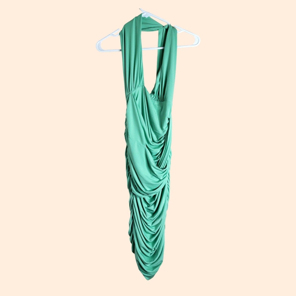 green emerald velvet dress Summer – STELLO main image 0