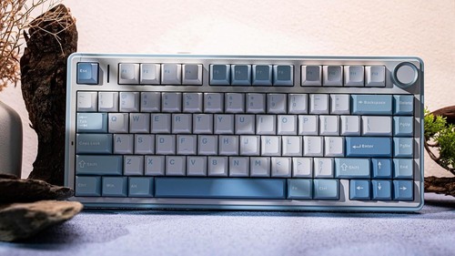 EPOMAKER x Aula F75 Gasket Mechanical Keyboard 75% Wireless - Sea Salt Blue - Picture 9 of 9